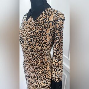 NWOT Collared Animal Print Dress. Size 1x